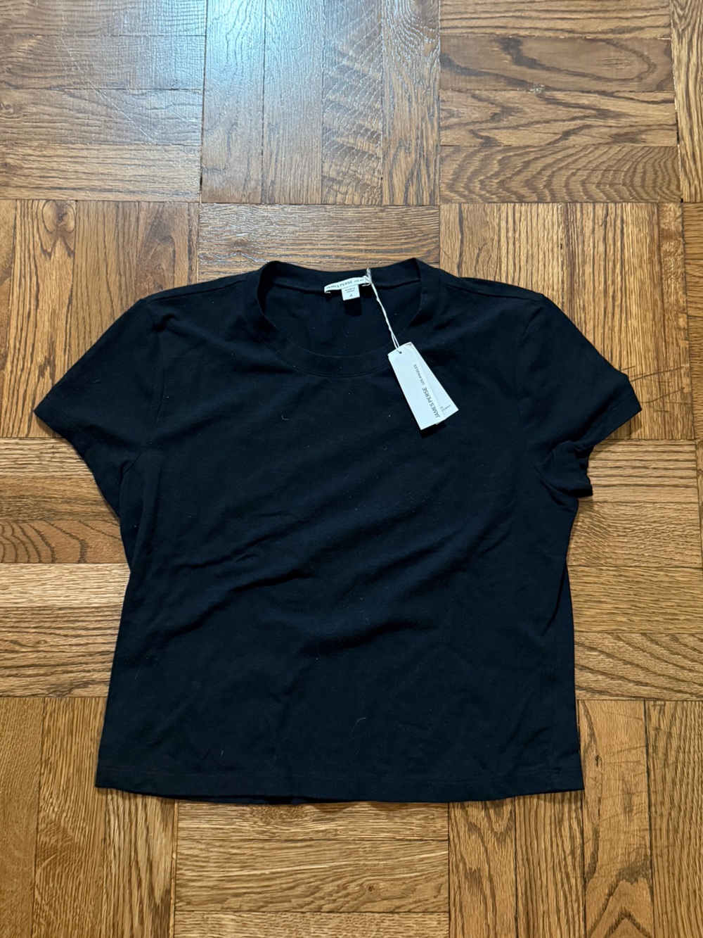 James Perse Classic Black Short Sleeve Crewneck Tee